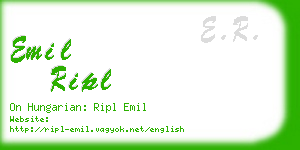 emil ripl business card